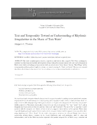 MTO 22.4: Thomas, Text and Temporality