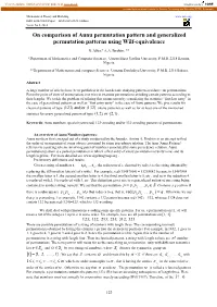 On Comparison of Aunu Permutation Pattern and Generalized Permutation Patterns Using Wilf-Equivalence