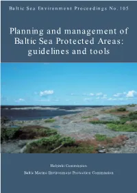 Planning and Management of Baltic Sea Protected Areas: Guidelines and Tools
