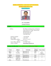 PUTHANAMPATTI-621007 Dr. M. RAMESH Assistant Professor