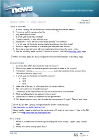 Questions for Discussion 3Rd March 2015