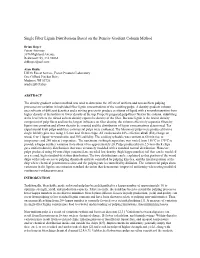 Single Fiber Lignin Distributions Based on the Density Gradient Column Method