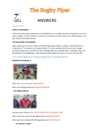 ANSWERS July 20Th, 2020 SIGNS of PROGRESS?