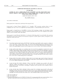 Commission Implementing Decision (Eu) 2016