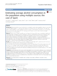 Estimating Average Alcohol Consumption in the Population Using Multiple Sources: the Case of Spain Luis Sordo1,2,3, Gregorio Barrio4*, María J