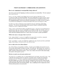 Other Issues and Questions