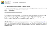 Register of Members' Interests