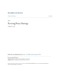 Reviving Proxy Marriage Andrea B