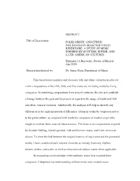 ABSTRACT Title of Dissertation: FOLKLORISTIC and ETHNIC INFLUENCES in SELECTED VIOLIN REPERTOIRE: a STUDY of MUSIC INSPIRED by S