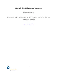 CI Encourages You to Share This Content, However, in Doing So, You May Not Alter Its Contents