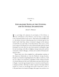 Exploratory Notes on the Futuwwa and Its Several Incarnations