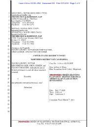 Final Approval Order