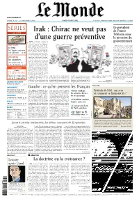 LE MONDE/PAGES&lt;UNE&gt;