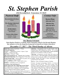 St Stephen Sunday Bulletin