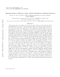 Supernova Shocks in Molecular Clouds: Velocity Distribution of Molecular Hydrogen William T