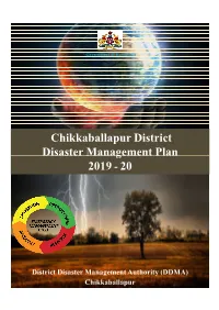 Chikkaballapur District Disaster Management Plan 2019 - 20