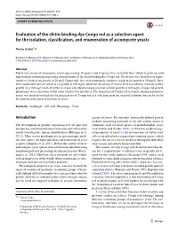 Evaluation of the Chitin-Binding Dye Congo Red As a Selection Agent for the Isolation, Classification, and Enumeration of Ascomycete Yeasts
