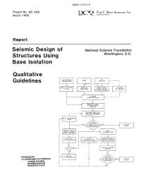 Seismic Design of Structures Using Base Isolation Qualitative Guidelines