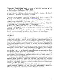 Structure, Composition and Location of the Organic Matter Found in the Enstatite Chondrite Sahara 97096
