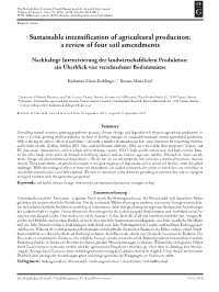 A Review of Four Soil Amendments