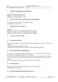 PARTICULARS to APPEAR on &lt;THE OUTER PACKAGING&gt;