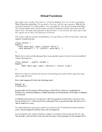 Virtual Functions