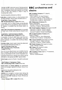 BBC Orchestras and Choirs