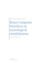 Brain-Computer Interfaces in Neurological Rehabilitation