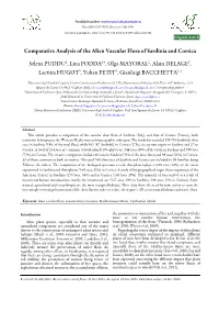 Comparative Analysis of the Alien Vascular Flora of Sardinia and Corsica