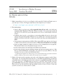 CS 189 Introduction to Machine Learning Spring 2021 Jonathan Shewchuk HW6