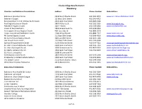 Directory Churches and Religious Organizations Address Phone Number Web Address