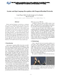 Gesture and Sign Language Recognition with Temporal Residual Networks