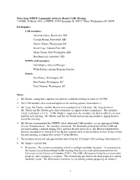 Notes from WPFW Community Advisory Board (CAB) Meeting 7:00 PM, 19 March 2012, at WPFW, 2390 Champlain St