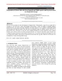 Preparation of Dessert Fish Cake from Siganids and Mullet Species and Its Preservation in Refrigerated Storage
