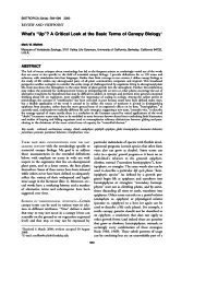 What's "Up"? a Critical Loolc at the Basic Terms of Canopy Biology^