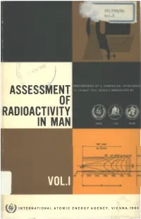 Assessment of Radioactivity in Man