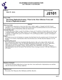 Dissolving Diphenhydramine: What Is the Most Efficient Form and Brand of Diphenhydramine?