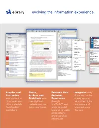 Evolving the Information Experience