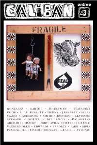 Gonzalez • Garthe • Houstman • Beaumont Cook • B