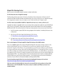 Illegal File Sharing Notice Notice Is Sent to All Enrolled Students Via Email