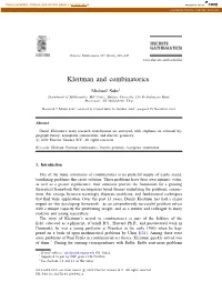Kleitman and Combinatorics