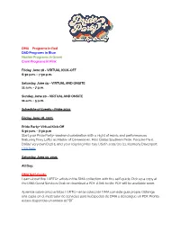 Schedule of Events for Pride 2021