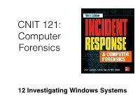 12 Investigating Windows Systems
