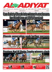 Can Safety Check Into Winner's Enclosure for Third Time At