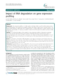 Impact of RNA Degradation on Gene Expression Profiling