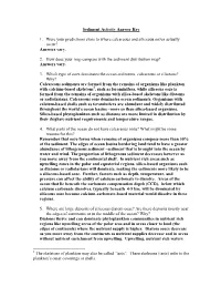 Sediment Activity Answer Key