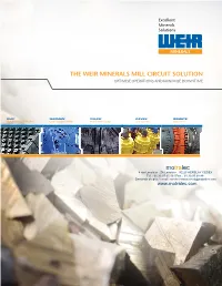 The Weir Minerals Mill Circuit Solution Optimise Operations and Minimise Downtime
