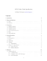 FFV1 Video Codec Specification