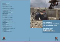 Reporting on Conflicts and Disasters
