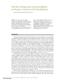 The First Aurignacian Technocomplexes in Europe: a Revision of the Bachokirian